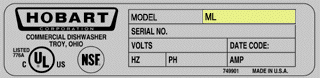 machine data plate